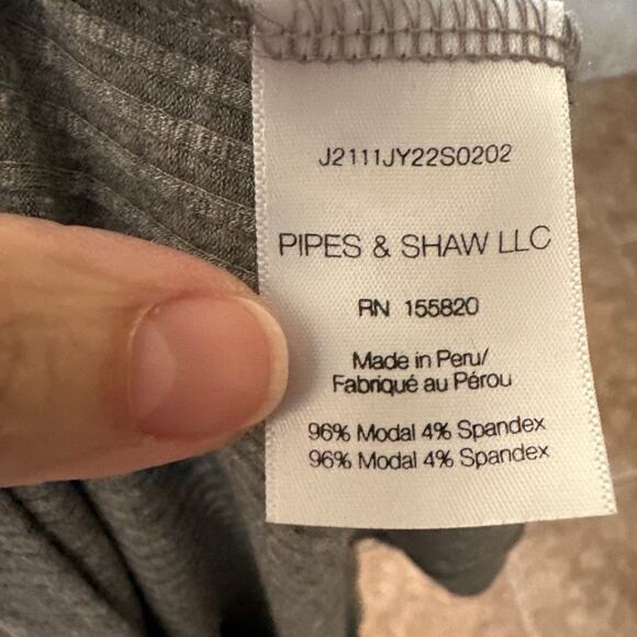 Veronica Beard Dansby Ribbed Top in Heather Gray Small Shirt - Picture 6 of 9